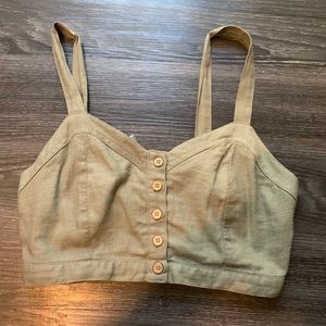 Brand new army green crop top